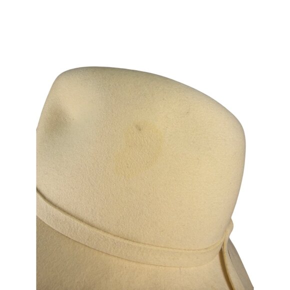ADOLFO II Frances Berman Womens Ivory Felt Wide Brim Hat Accent Vintage main image 5